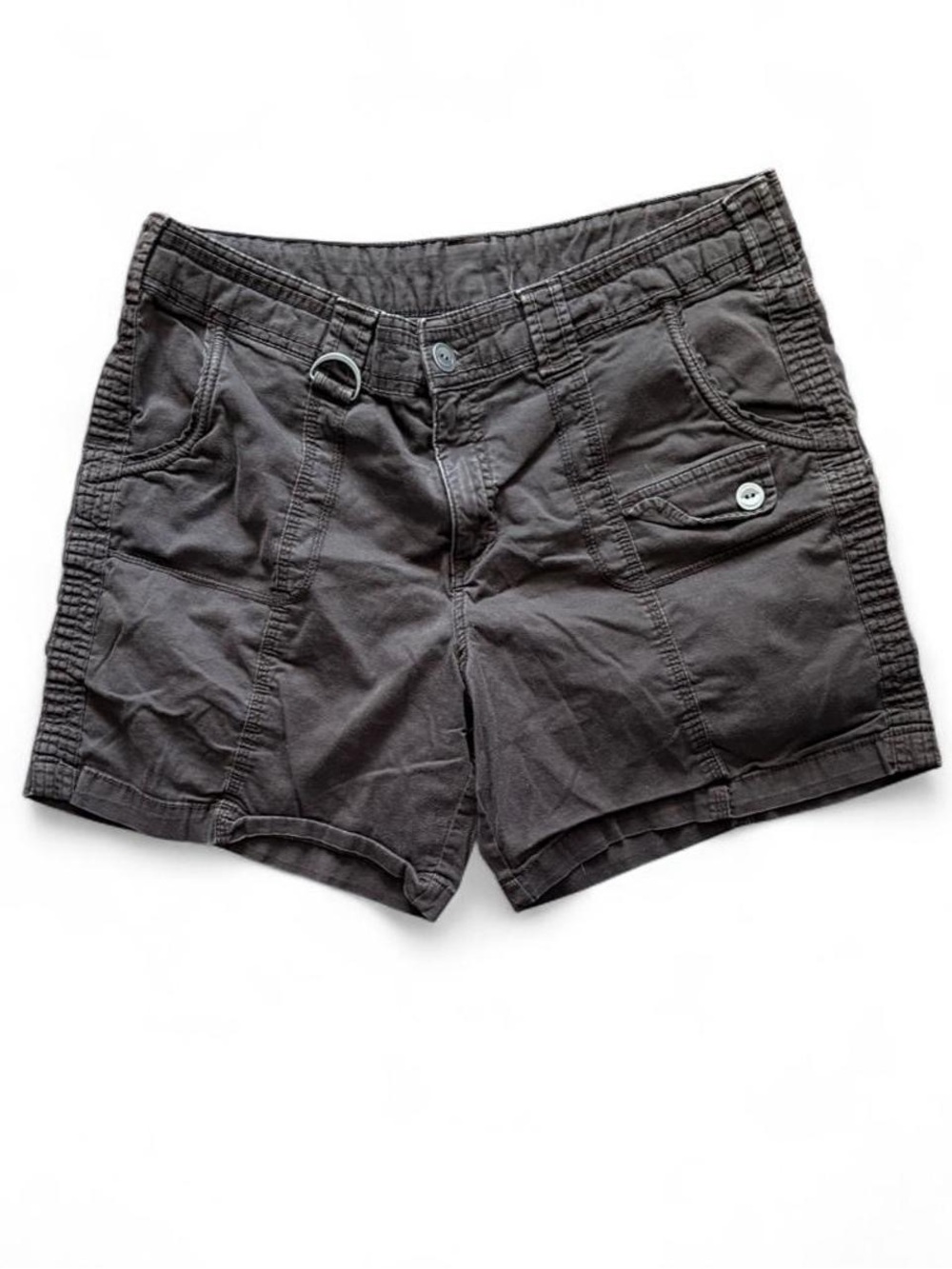 Women’s Casual Cotton Blend Gray Utility Shorts
